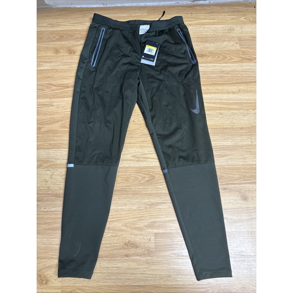 NEW MENS Size Small NIKE SWIFT SHIELD RUNNING PANTS SEQUOIA GREEN 929859 395